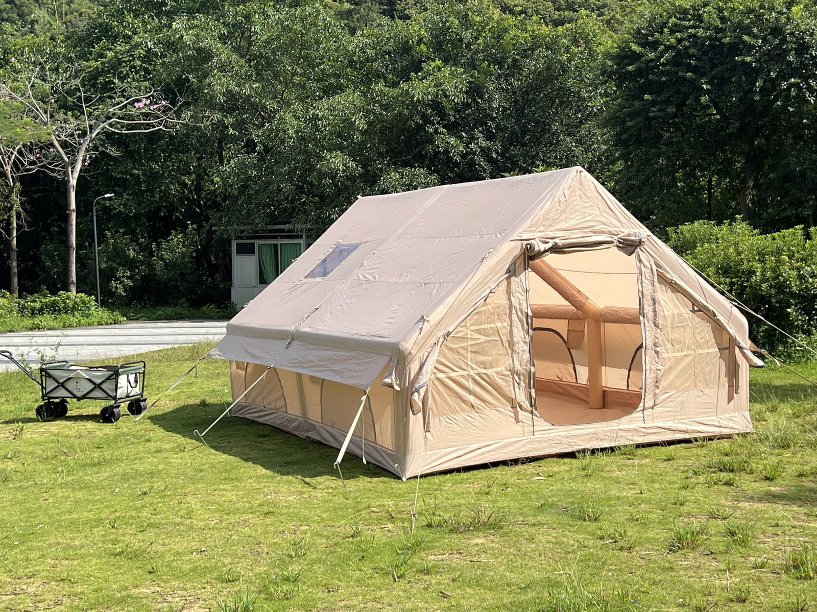 The front of The Inflatable tent